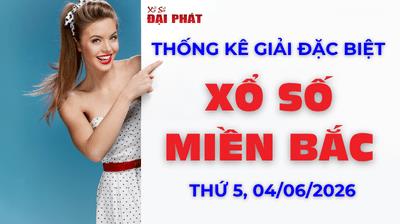 Thống Kê Giải Đặc Biệt Miền Bắc Hôm Nay Thứ 5 Ngày 04/06/2026