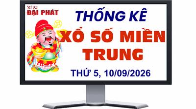Thống Kê Xổ Số Miền Trung 10/09/2026 - Thống Kê XSMT Thứ 5 Ngày 10/09/2026